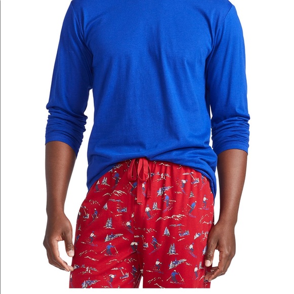 Polo Ralph Lauren Men's 2-Pc. Solid Long-Sleeve Sleep T-Shirt & Printed Pajama - Picture 3 of 5